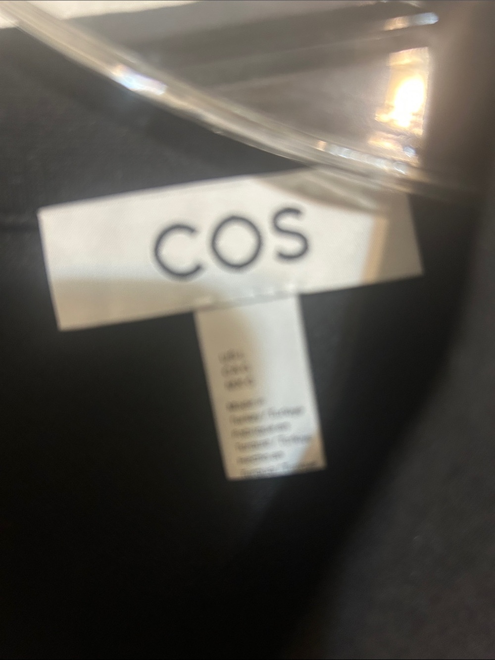 COS Black Draped Short-Sleeve Tunic Top - Picture 2 of 5